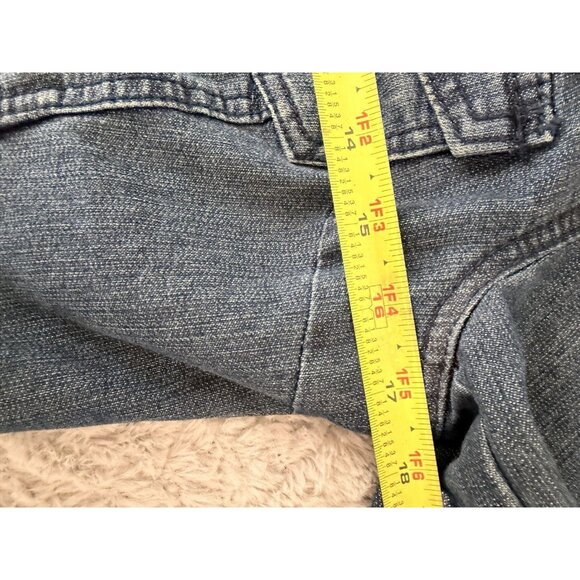 Versona Women’s Denim Jean Jacket Small Medium Wash Raw Hem Button Front Stretch - Picture 7 of 10